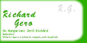 richard gero business card